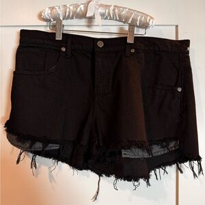 NWOT Ramy Brook low rise black jean shorts size 32